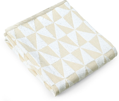 Saral Home Polyester Geometric 2 Seater Sofa Cover(WHITE Pack of 1)