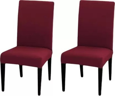 Gonsgadapp Polyester Plain 1 Seater Chair Cover(MAROON Pack of 1)