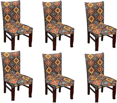 TORODINEART Polyester Abstract 1 Seater Chair Cover(Multicolor Pack of 6)