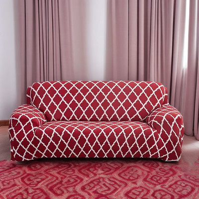 DFH Polyester Floral 3 Seater Sofa Cover(Multicolor Pack of 1)