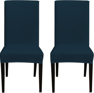 Eleganta Polyester Plain Chair Cover(Dark Teal Pack of 2)