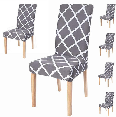 QUIRKYHUB Polycotton Geometric 1 Seater Chair Cover(Multicolor Pack of 8)