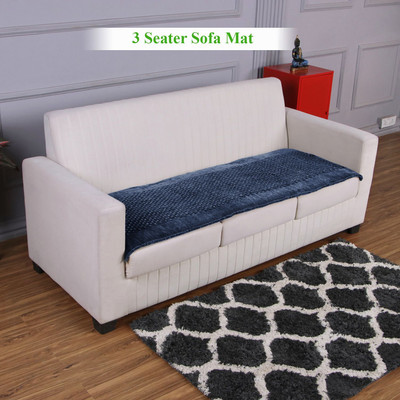 HOKiPO Velvet 3 Seater Sofa Plain Cover(Pack of 1 Anchor Grey)