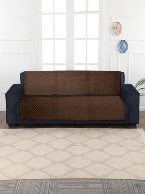 homelooks Velvet Geometric Sofa Cover(Dark Brown Pack of 10)
