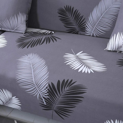 TURIYA Polyester 3 Seater Sofa Geometric Cover(Pack of 1 Grey)