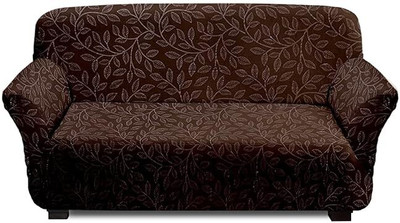 KUBER INDUSTRIES Polyester 3 Seater Sofa Floral Cover(Pack of 2 Brown)