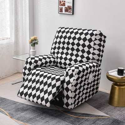Magic Cover Polyester Plain 1 Seater Sofa Cover(Black Pack of 1)