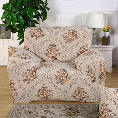 FurShine Polyester Checkered 1 Seater Sofa Cover(Multicolor Pack of 1)