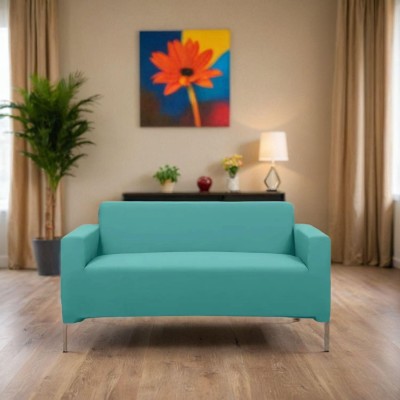 Gifts Island Polyester Plain Sofa Cover(Teal Green Pack of 1)