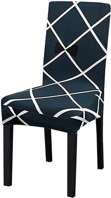 shringoori creations Polycotton Geometric Chair Cover(blue Pack of 1)