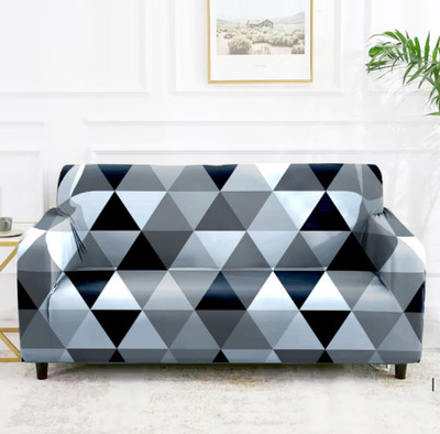 Shri Paras Traders Polyester Geometric 3 Seater Sofa Cover(grey Pack of 3)