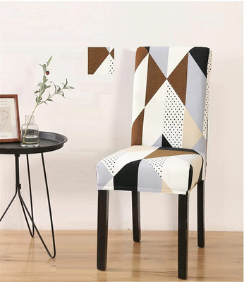 lukzer Polyester Abstract 1 Seater Chair Cover(Multicolor Pack of 1)