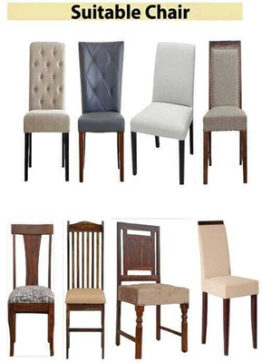 e1.88 Polyester Plain 1 Seater Chair Cover(Multicolor Pack of 1)