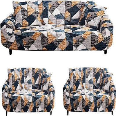 DEEJAY Polycotton Floral 3 Seater Sofa Cover(Multicolor Pack of 3)