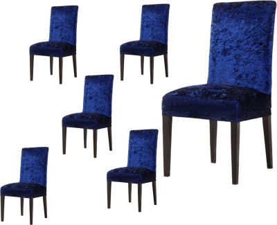 Flipkart SmartBuy Velvet Plain Chair Cover(Royal Blue Pack of 6)