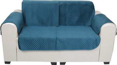 A.P HANDLOOM Velvet Plain Sofa Cover(Blue Pack of 12)