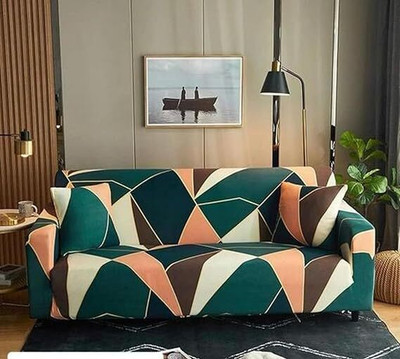 VARIKSH HOMES Polycotton Abstract 3 Seater Sofa Cover(Multi Pack of 1)