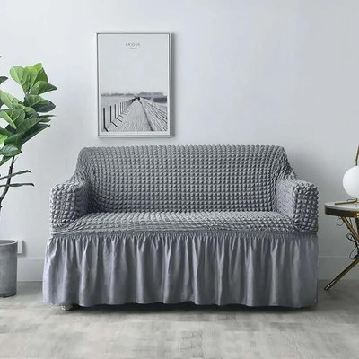 TONY STARK Polycotton 3 Seater Sofa Plain Cover(Pack of 1 Ash Grey)