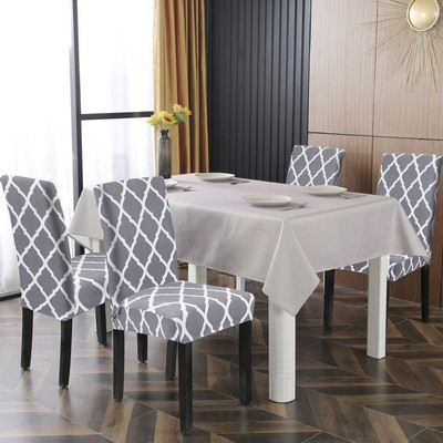 ADstore Polycotton Abstract 1 Seater Chair Cover(grey Pack of 4)