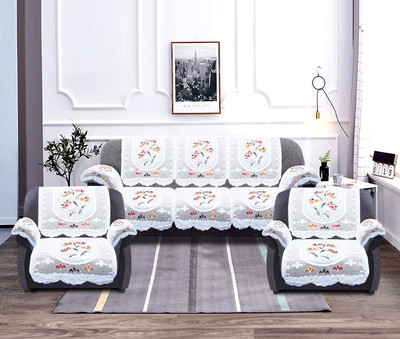 KUBER INDUSTRIES Cotton Floral 3+1+1 Seater Sofa Cover(multicolor Pack of 16)