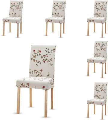 Bigkart Polyester Floral 1 Seater Chair Cover(Multicolor Pack of 6)