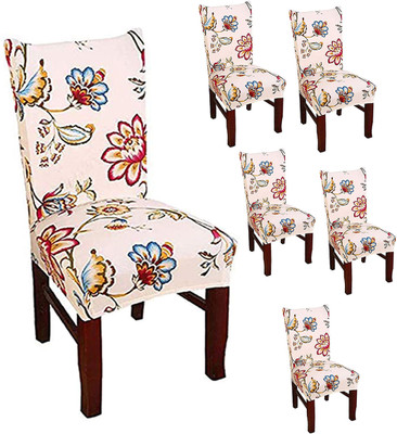 Magic Cover Polyester Plain 1 Seater Chair Cover(Multicolor Pack of 6)