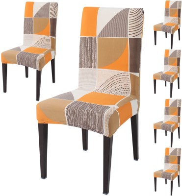 Priscilla Polycotton Geometric Chair Cover(Geometric Multicolor Pack of 6)