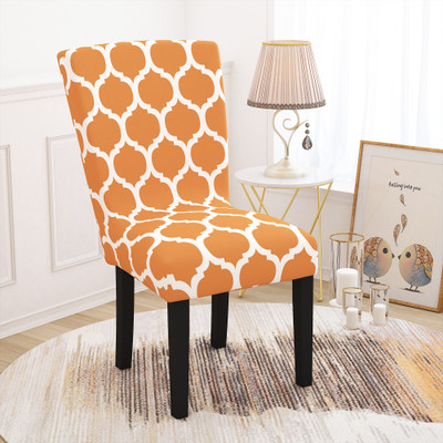 Story@home Polyester Abstract 1 Seater Chair Cover(Beige Pack of 1)