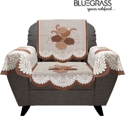 Bluegrass Polyester, Lace Floral Sofa Cover(Brown Pack of 12)