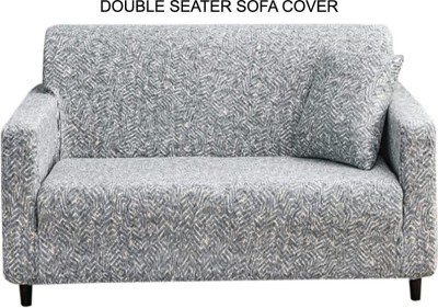 HOUSE OF QUIRK Polyester Floral Sofa Cover(Grey Pack of 1)