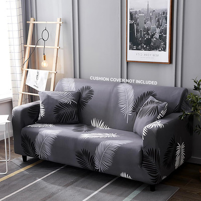 EXOTICE Polycotton, Cotton, Polycotton Abstract 3+1+1 Seater Sofa Cover(Brown Pack of 3)