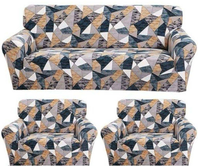 Flipkart SmartBuy Polyester Checkered 3+1+1 Seater Sofa Cover(Multicolor Pack of 1)