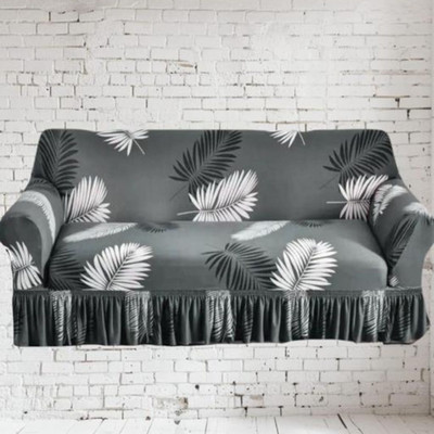 Garg Trading Comp Cotton 3 Seater Sofa Floral Cover(Pack of 1 Grey Patti)