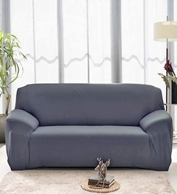 Flipkart SmartBuy Polycotton Plain Sofa Cover(Grey Pack of 1)