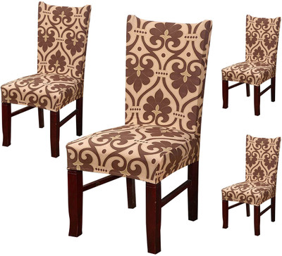 HOUSE OF QUIRK Polyester Plain 1 Seater Chair Cover(Red Pack of 4)