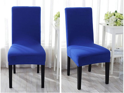 Gonsgadapp Polycotton 1 Seater Chair Plain Cover(Pack of 2 Royal Blue)