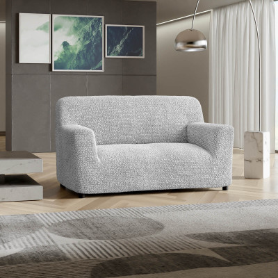 Bellissima Covers Pet Friendly 2 Seater Sofa Plain Cover(Pack of 1 Pearl)