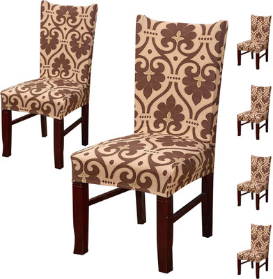 HOUSE OF QUIRK Polyester Abstract 1 Seater Chair Cover(Red Pack of 6)