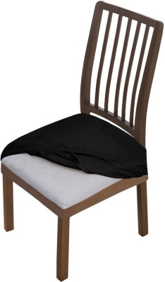 HOKiPO Velvet Plain Chair Cover(Black Pack of 1)