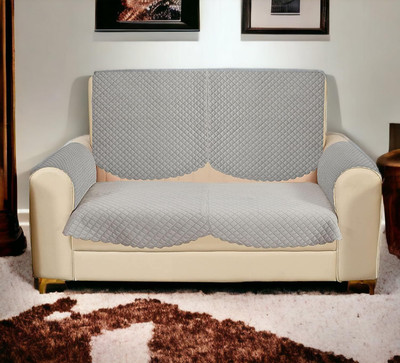 AK Décor Velvet Plain 2 Seater Sofa Cover(Multicolor Pack of 1)