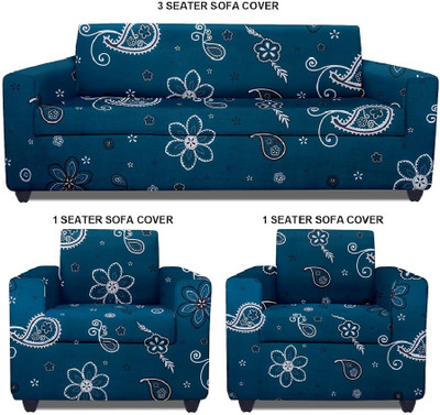 Laying Style Polyester Checkered 3+1+1 Seater Sofa Cover(Universal Five Seater Sofa Cover(Three Seater+one seater+one seater)-Aqwa Pack of 3)