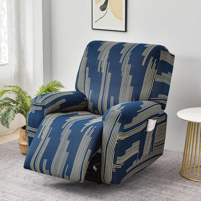 Magic Cover Polyester 1 Seater Sofa Plain Cover(Pack of 1 Blue)