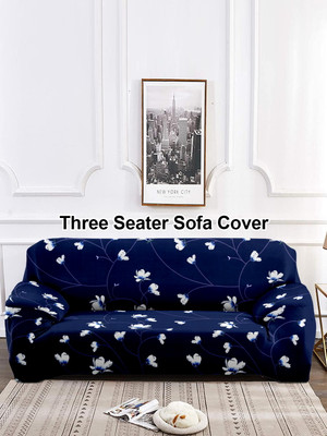 Flipkart SmartBuy Polyester 3+1+1 Seater Sofa Floral Cover(Pack of 1 Blue)