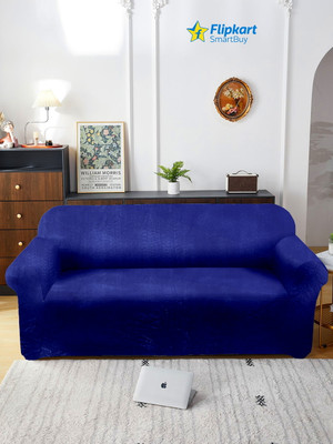 Flipkart SmartBuy Polyester 3 Seater Sofa Plain Cover(Pack of 1 Blue)