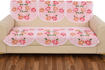 WONDERLAND Polycotton Floral 3 Seater Sofa Cover(Multicolor Pack of 6)