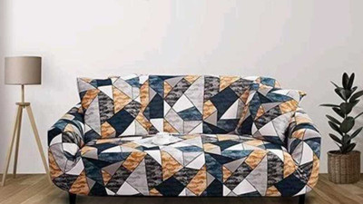 papsun Polyester Floral 3 Seater Sofa Cover(Multicolor Pack of 1)