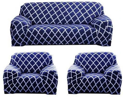 Flipkart SmartBuy Polyester 3+1+1 Seater Sofa Checkered Cover(Pack of 1 Blue)