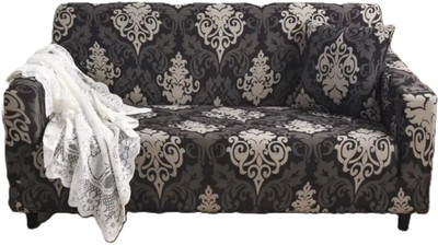 TURIYA Polyester 3 Seater Sofa Floral Cover(Pack of 1 Brown, Beige, Peach)