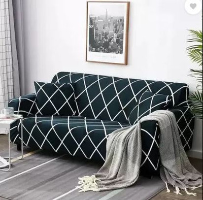 Flipkart SmartBuy Polyester 3 Seater Sofa Floral Cover(Pack of 1 Blue)