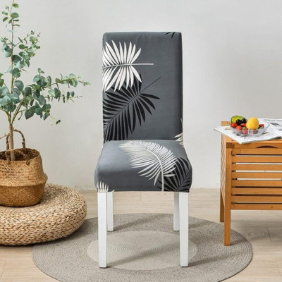 QUIRKYHUB Polycotton 1 Seater Chair Geometric Cover(Pack of 1 grey)